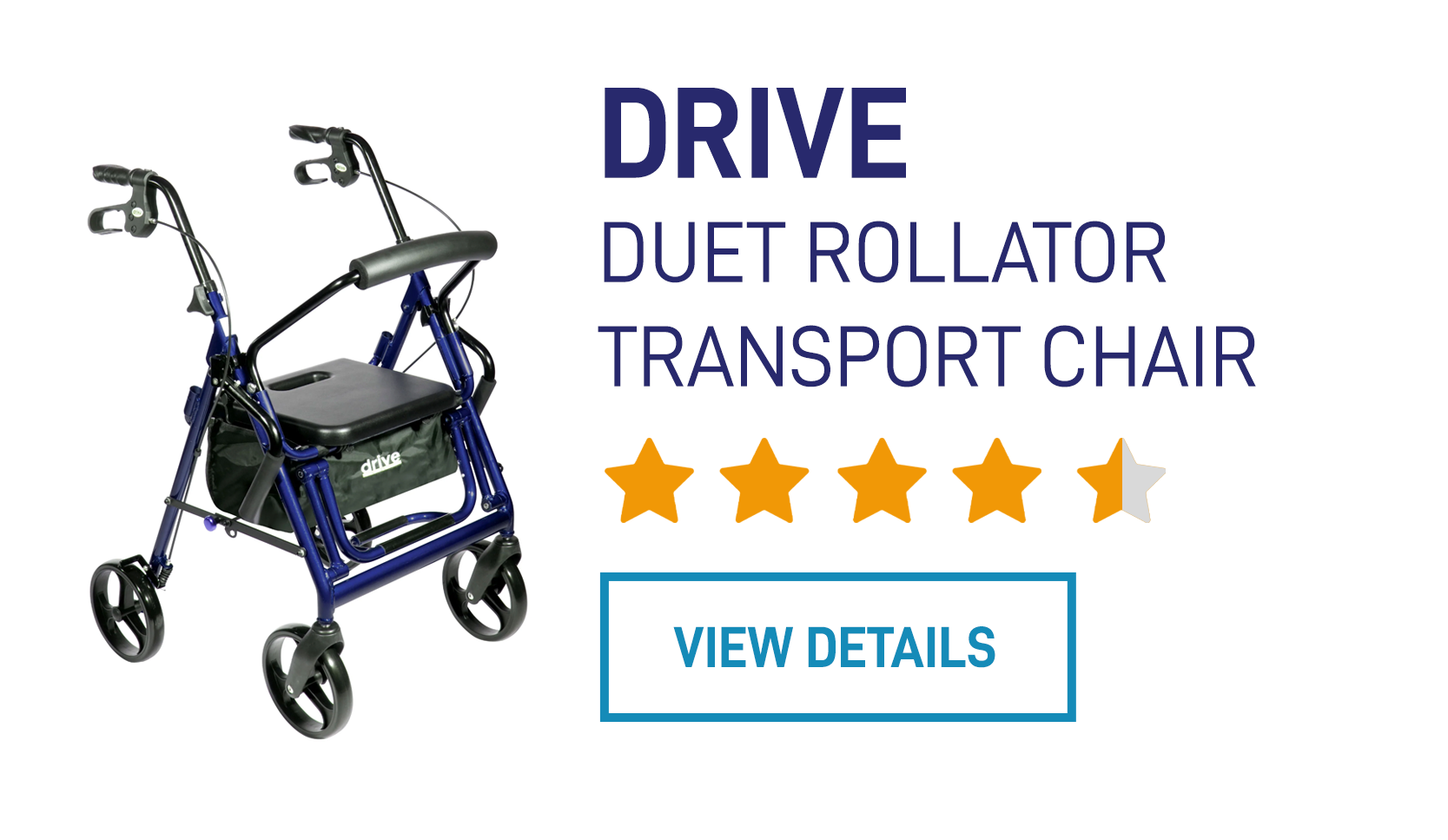 Drive Duet Rollator Transport Chair